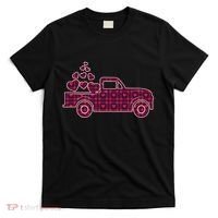 Cute Valentine's Day Plaid Pickup Truck With Hearts T-Shirt thumb 0