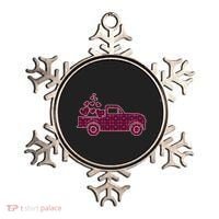 Cute Valentine's Day Plaid Pickup Truck With Hearts Ornament thumb 0
