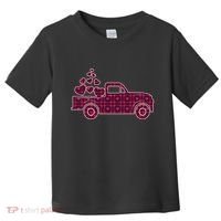Cute Valentine's Day Plaid Pickup Truck With Hearts Toddler T-Shirt thumb 0