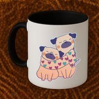 Cute Valentine's Day Puppies Coffee Mug thumb 2