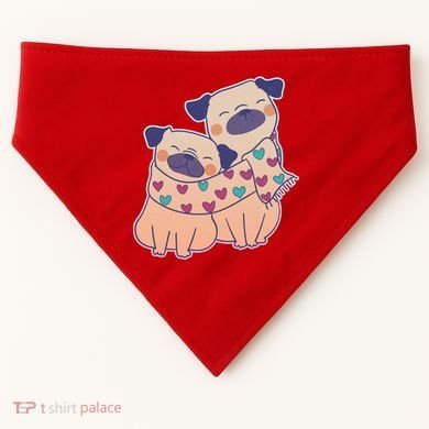 Cute Valentine's Day Puppies USA-Made Doggie Bandana