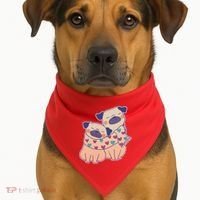 Cute Valentine's Day Puppies USA-Made Doggie Bandana thumb 1