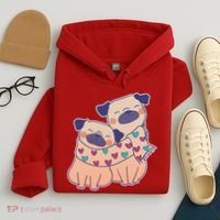 Cute Valentine's Day Puppies Hoodie thumb 4