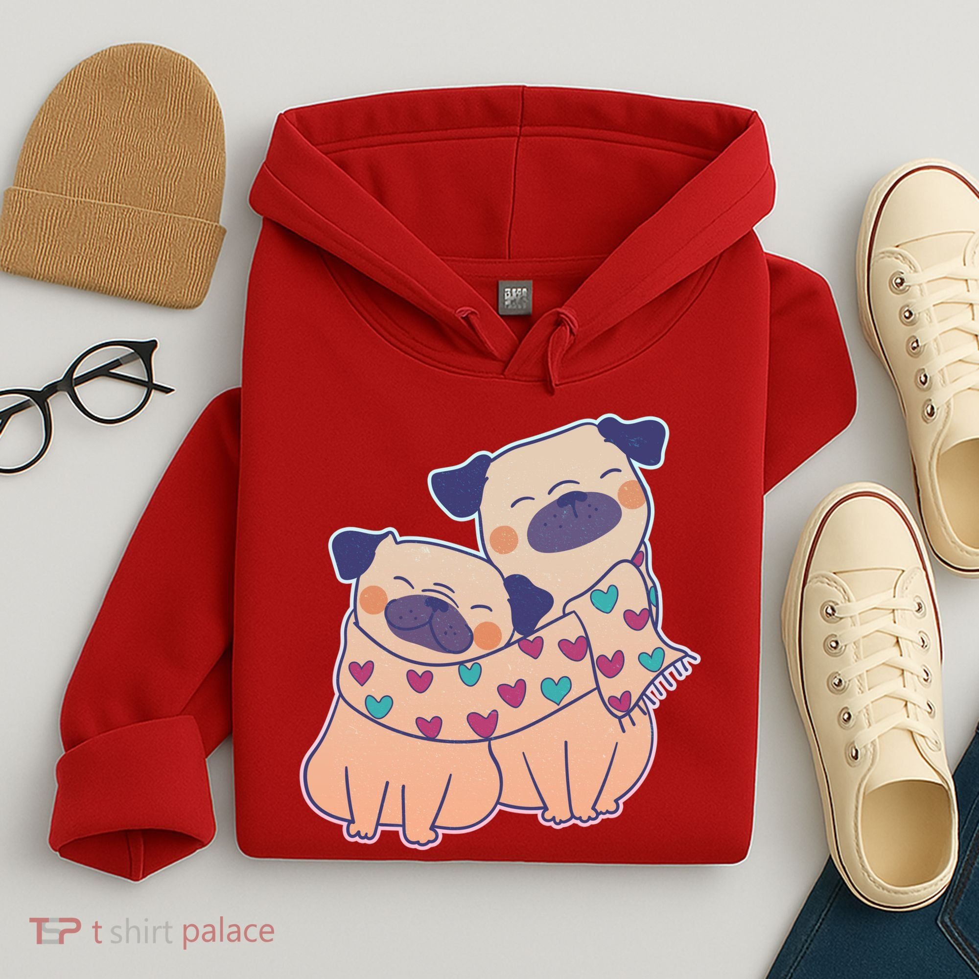 Cute Valentine's Day Puppies Hoodie