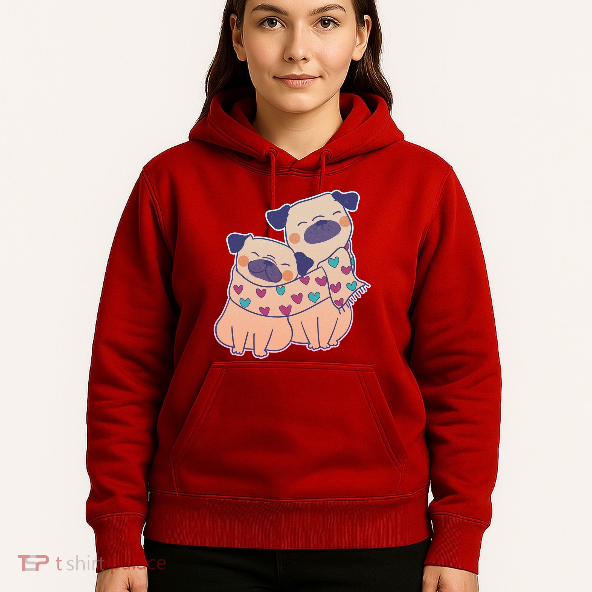Cute Valentine's Day Puppies Hoodie