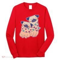 Cute Valentine's Day Puppies Long Sleeve Shirt thumb 0
