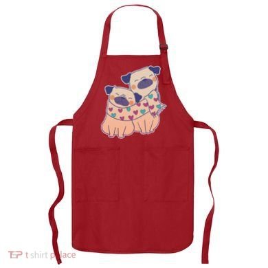 Cute Valentine's Day Puppies Apron
