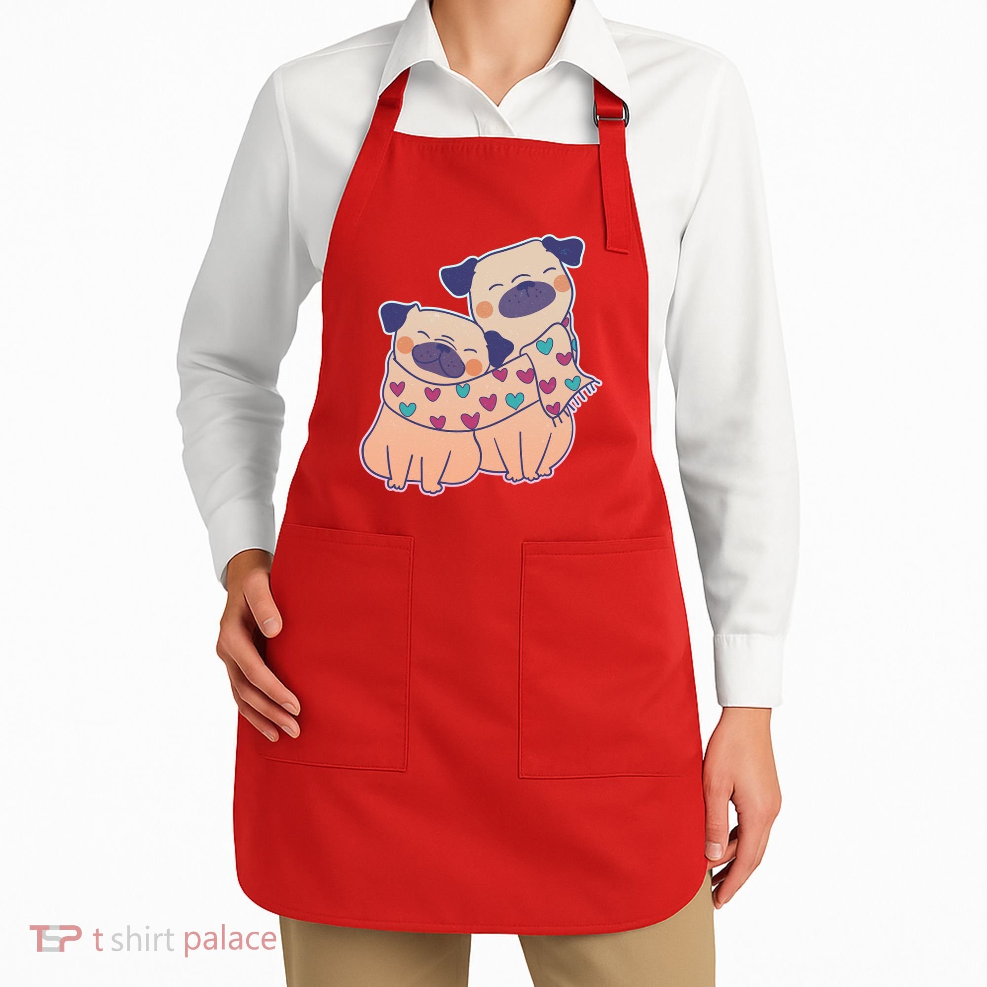 Cute Valentine's Day Puppies Apron
