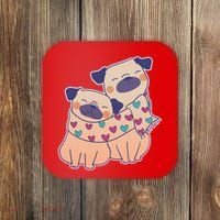 Cute Valentine's Day Puppies Coaster thumb 0
