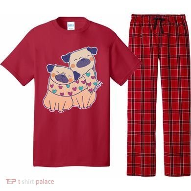 Cute Valentine's Day Puppies Pajama Set