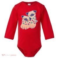 Cute Valentine's Day Puppies Baby Long Sleeve Bodysuit thumb 0