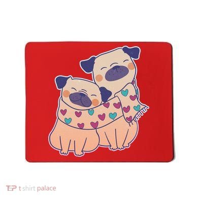 Cute Valentine's Day Puppies Mousepad