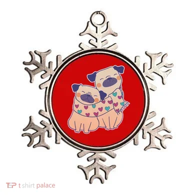 Cute Valentine's Day Puppies Ornament