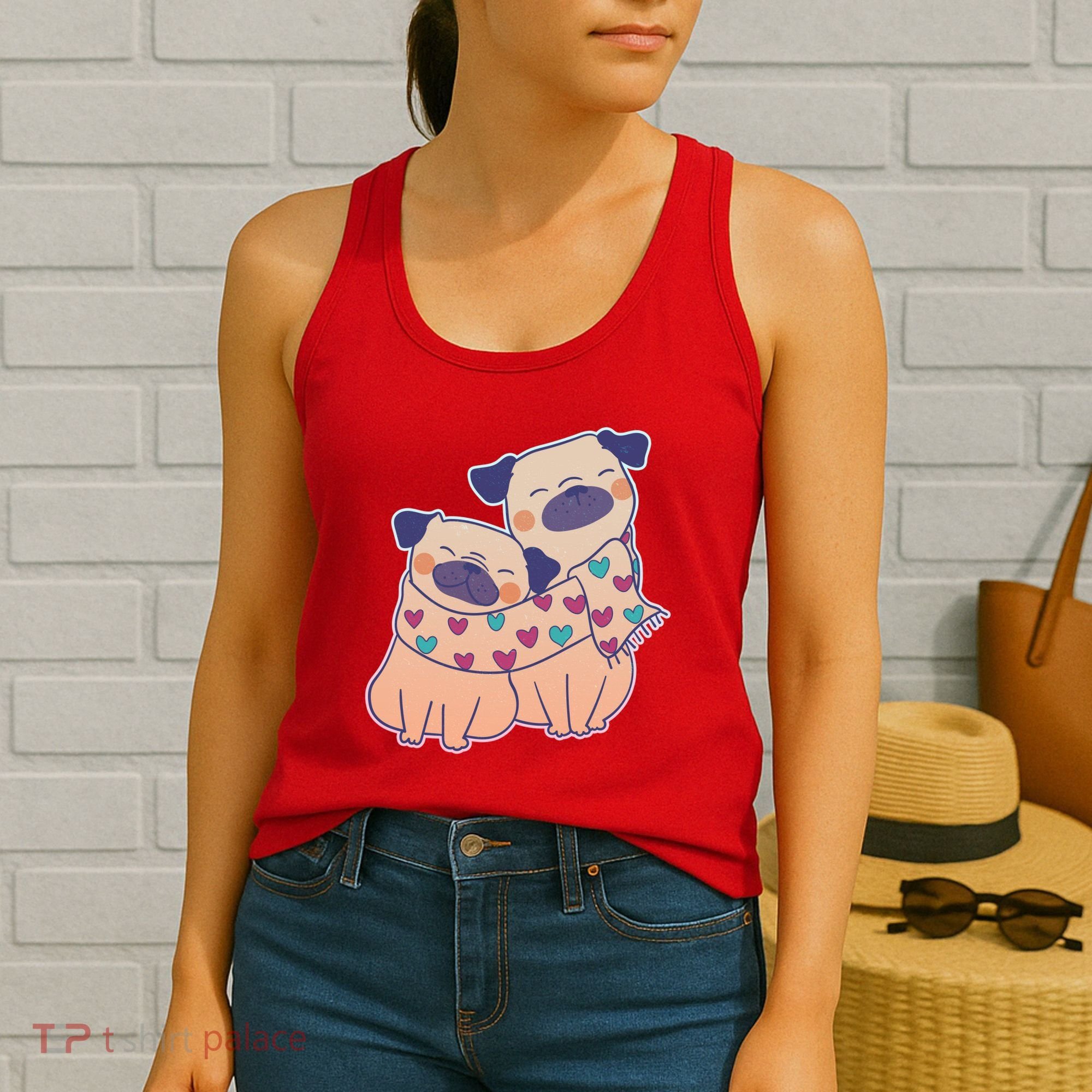 Cute Valentine's Day Puppies Women's Tank Top