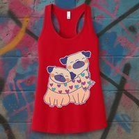 Cute Valentine's Day Puppies Women's Tank Top thumb 3