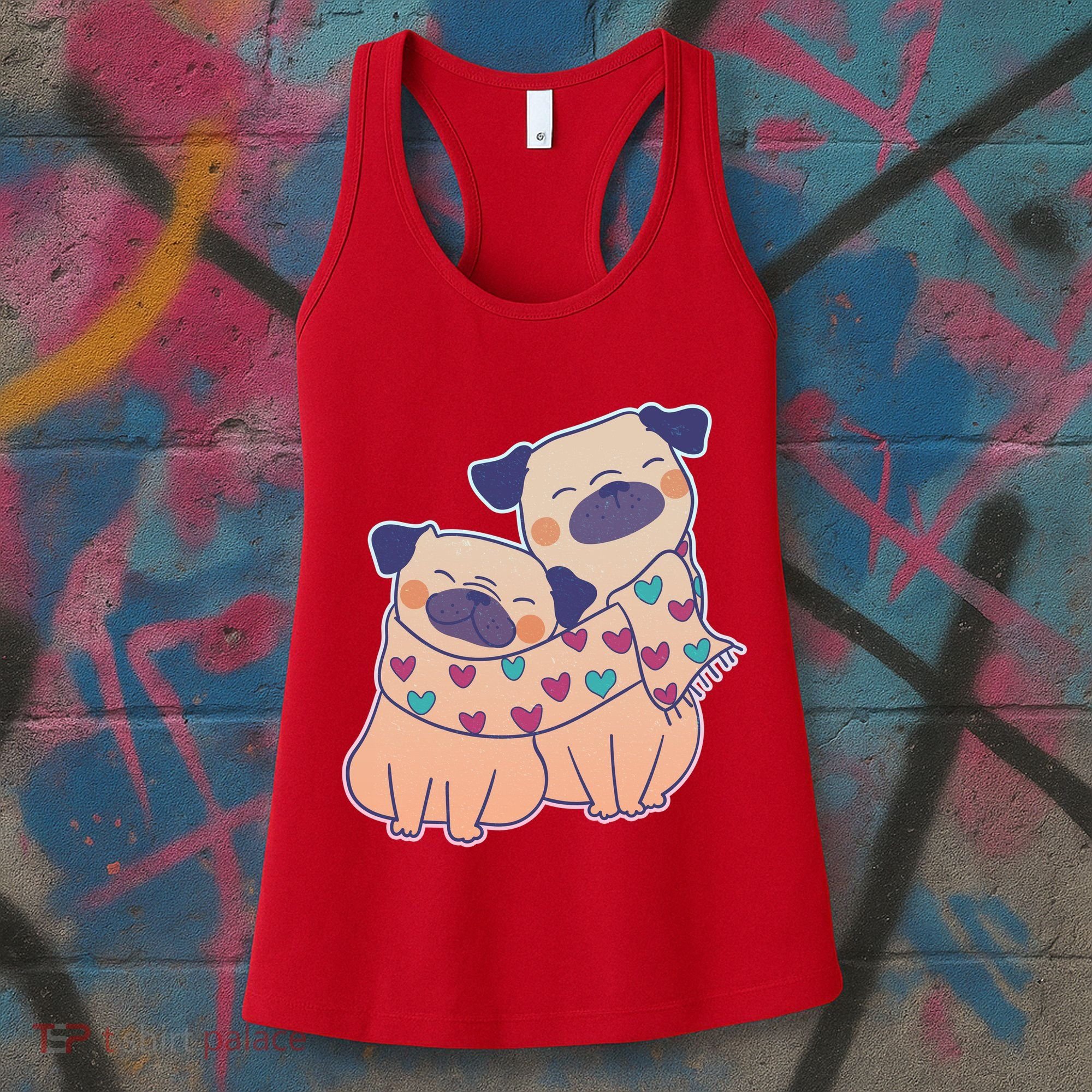 Cute Valentine's Day Puppies Women's Tank Top
