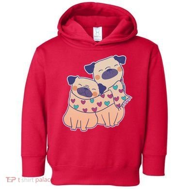 Cute Valentine's Day Puppies Toddler Hoodie