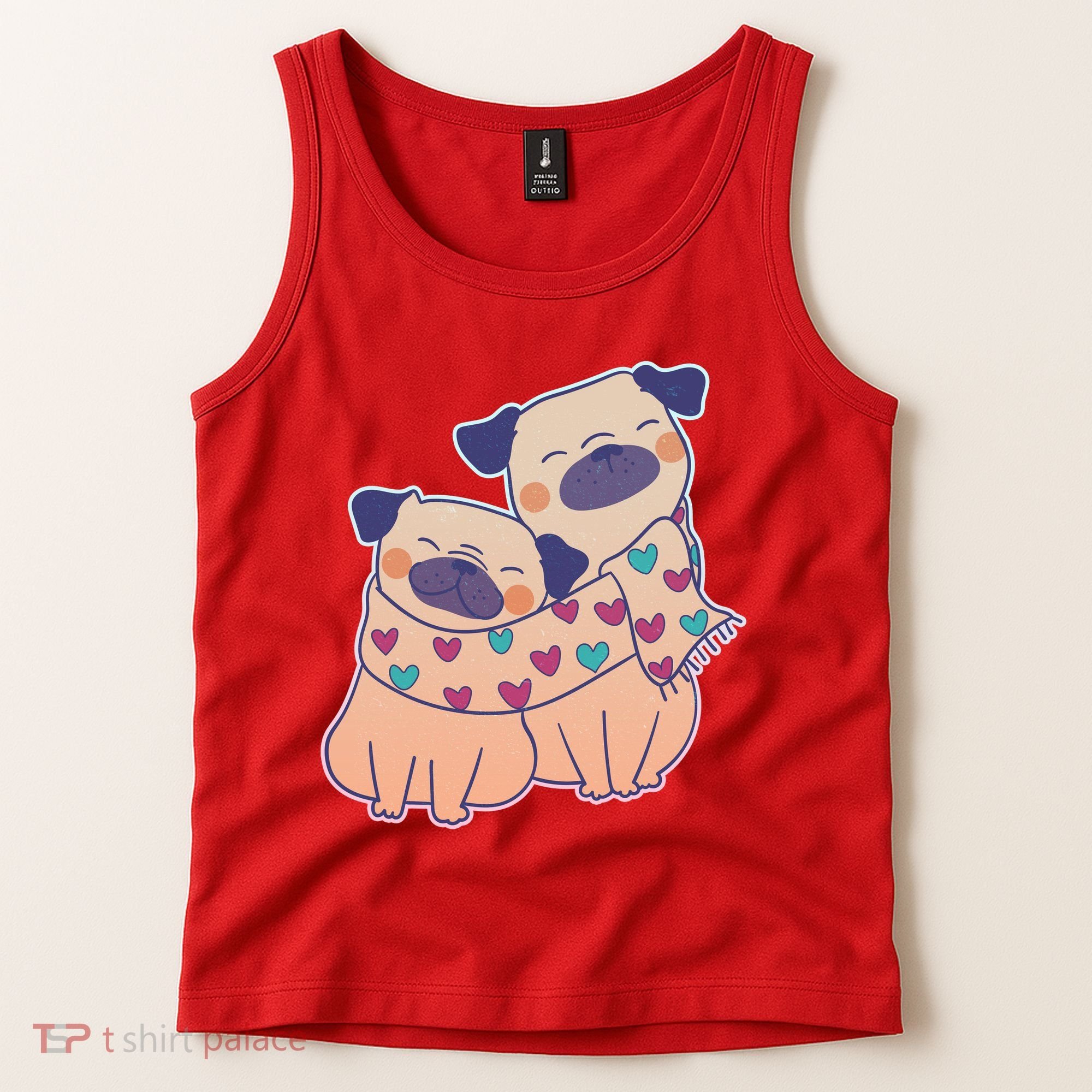 Cute Valentine's Day Puppies Tank Top