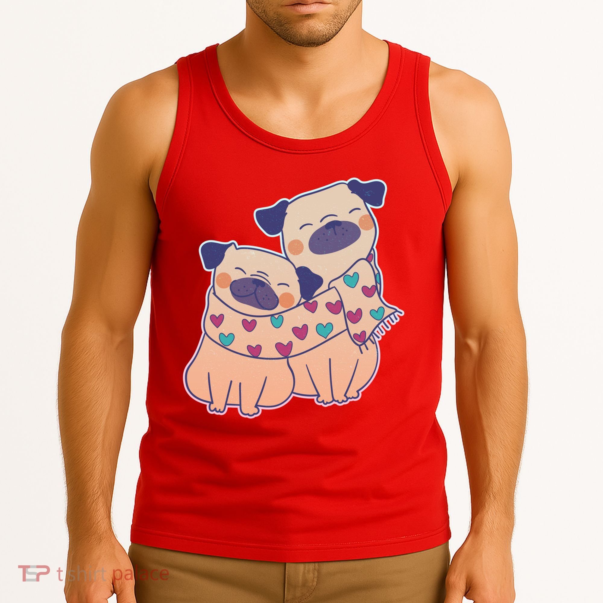 Cute Valentine's Day Puppies Tank Top