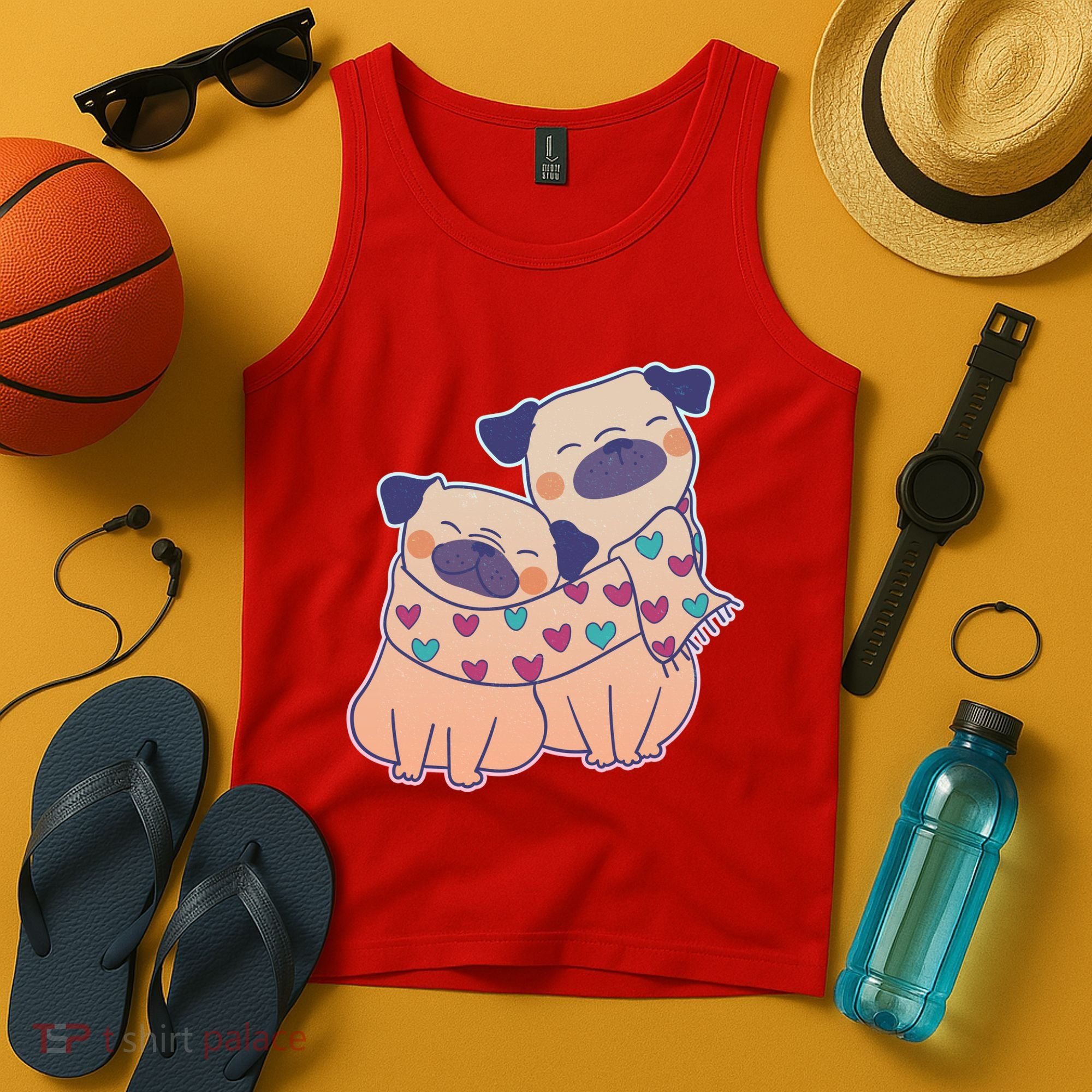 Cute Valentine's Day Puppies Tank Top