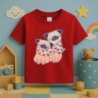 Cute Valentine's Day Puppies Toddler T-Shirt thumb 3