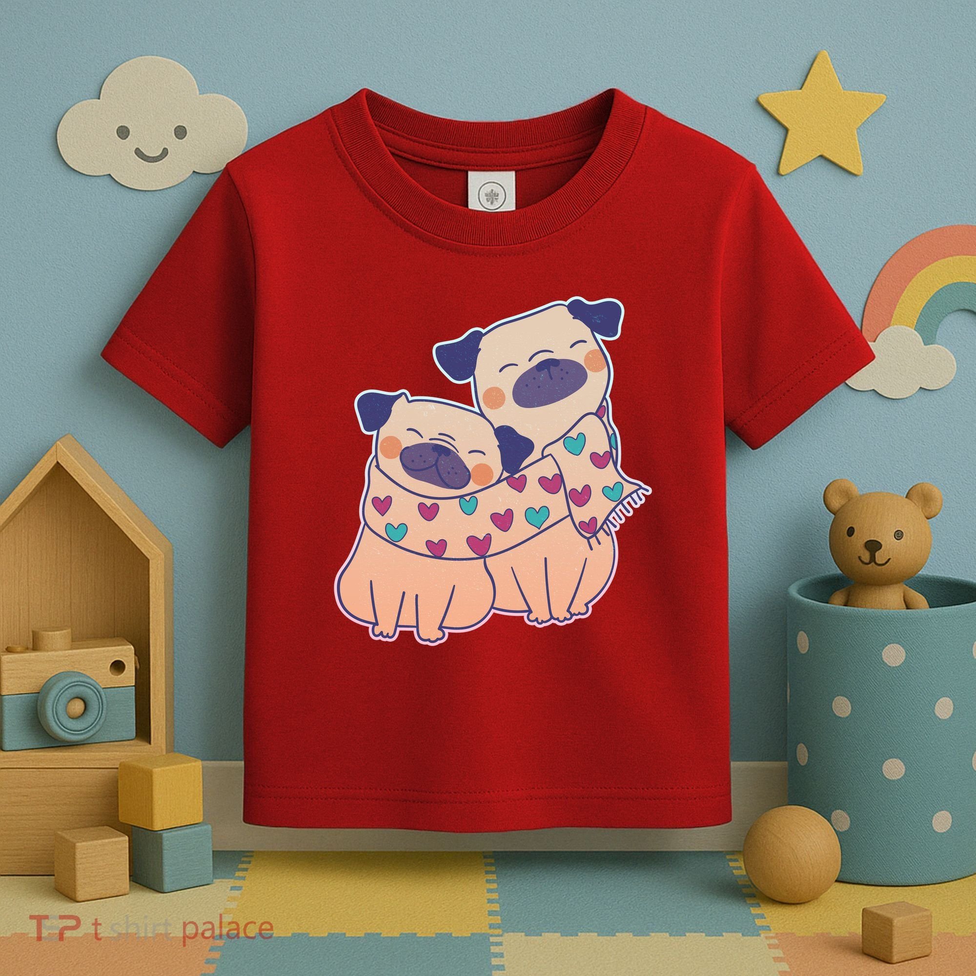 Cute Valentine's Day Puppies Toddler T-Shirt