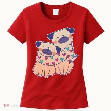 Cute Valentine's Day Puppies Women's T-Shirt
