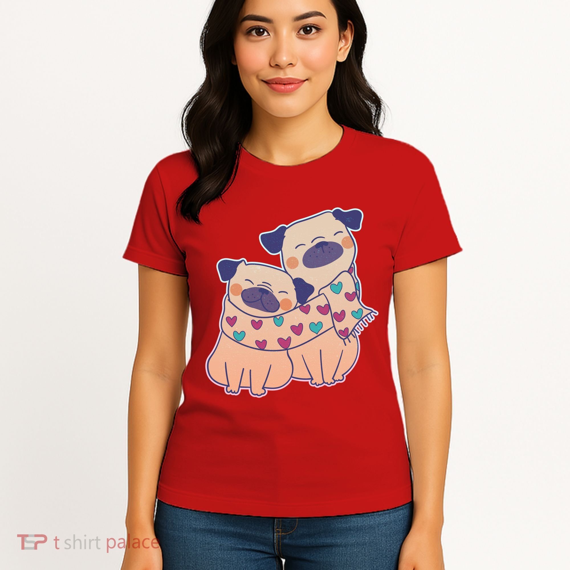 Cute Valentine's Day Puppies Women's T-Shirt