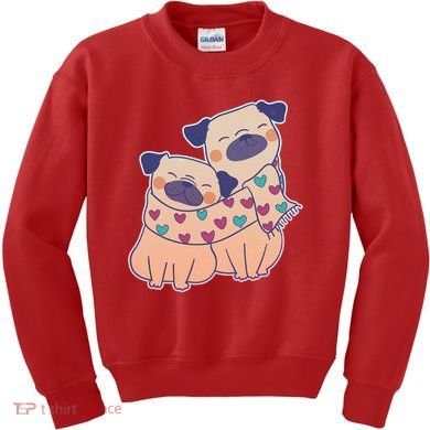 Cute Valentine's Day Puppies Kids Sweatshirt