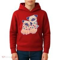Cute Valentine's Day Puppies Kids Hoodie thumb 4