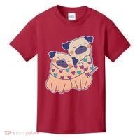 Cute Valentine's Day Puppies Kids T-Shirt thumb 0