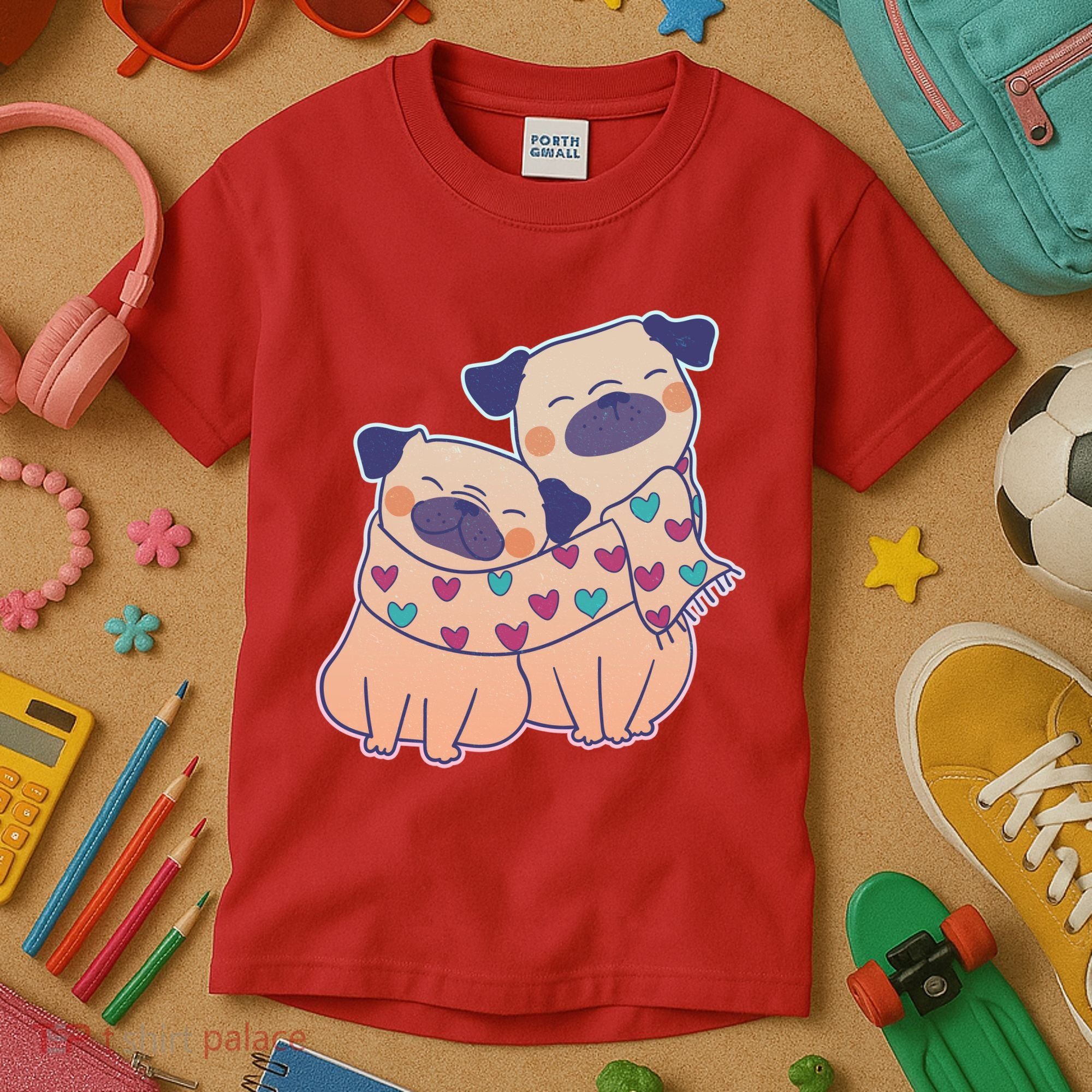 Cute Valentine's Day Puppies Kids T-Shirt