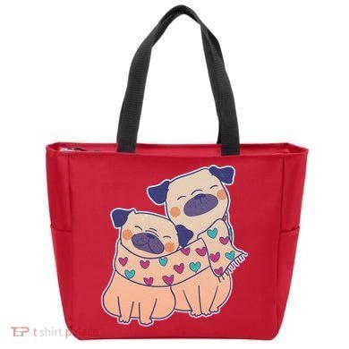 Cute Valentine's Day Puppies Tote Bag