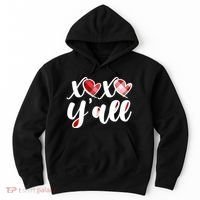 Cute Valentine's Day XOXO Y'all  Hoodie thumb 0