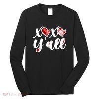 Cute Valentine's Day XOXO Y'all  Long Sleeve Shirt thumb 0