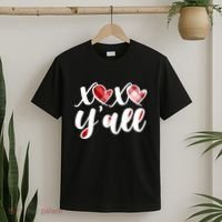 Cute Valentine's Day XOXO Y'all  T-Shirt thumb 2