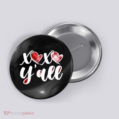 Cute Valentine's Day XOXO Y'all  Button