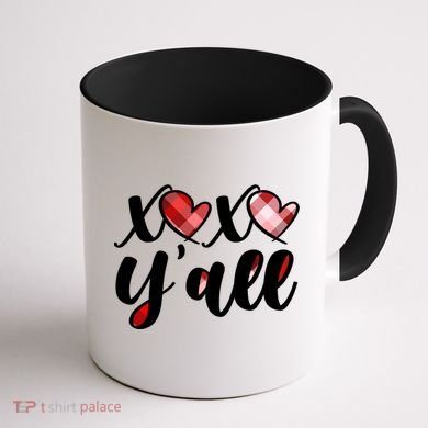 Cute Valentine's Day XOXO Y'all  Coffee Mug back