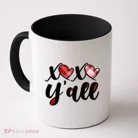 Cute Valentine's Day XOXO Y'all  Coffee Mug thumb 0