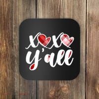 Cute Valentine's Day XOXO Y'all  Coaster thumb 0