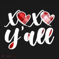 Cute Valentine's Day XOXO Y'all  Coaster thumb 2