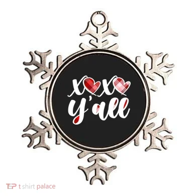 Cute Valentine's Day XOXO Y'all  Ornament