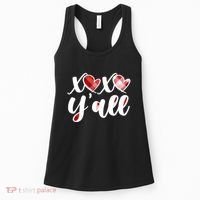 Cute Valentine's Day XOXO Y'all  Women's Tank Top thumb 0