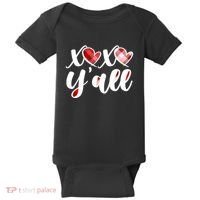 Cute Valentine's Day XOXO Y'all  Baby Bodysuit thumb 0