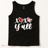 Cute Valentine's Day XOXO Y'all  Tank Top thumb 2