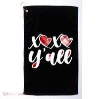Cute Valentine's Day XOXO Y'all  Golf Towel thumb 0