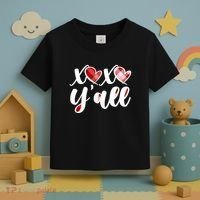 Cute Valentine's Day XOXO Y'all  Toddler T-Shirt thumb 3