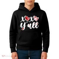 Cute Valentine's Day XOXO Y'all  Kids Hoodie thumb 4