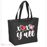 Cute Valentine's Day XOXO Y'all  Tote Bag thumb 2