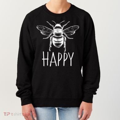 Cute Vintage Bee Happy Women's Sweatshirt
